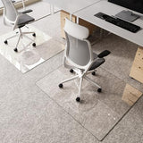InfiniGlass Tempered Glass Chair Mat 46"x36" – Ultra-Clear Office Chair Mat for Hardwood Floors & Low-Pile Carpets
