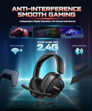 Wireless Gaming Headset for PS5, PS4, PC, Laptop, Mac, 3 in 1 Gaming Headphones with 7.1 Surround Sound