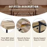 86.6" Dining Table for 8-10 People, Modern Rectangle Dining Room Table