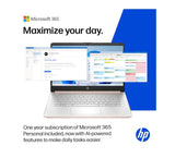 HP 14" Business Laptop Computer with 1-Year Office 365, Intel Quad-Core N150 Processor, 4GB RAM 640GB Storage (128GB UFS+512GB SD Card), Windows 11 Home, PLUSERA Earphones, Pale Rose Gold
