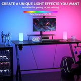 ROOTRO Touch Bedside Table Lamp, [Sleek Design & RGB Mode] 3 Way Dimmable Small Lamp for Bedroom, LED Lamp