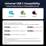Laptop Docking Station 3 Monitors, Triple 4K Display with 3 HDMI, 9 USB Ports, Gigabit Ethernet, PD3.0, for Windows