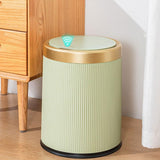 BXFIRS Smart Sensing ABS Trash Can for Household Use with Automatic Lid Opening Kitchen Living Room Bedroom Garbage Bin(Beige,26.5 * 32.5CM)