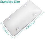 License Plates Shields 2 Pack Clear Bubble Design Plate Covers, Unbreakable Novelty Frame Covers to Protect Front, Back Fit Standard US Plate with Screws