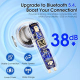 Wireless Earbuds Bluetooth 5.4 In Ear Buds 6 Mic ENC Noise Cancelling Clear Calls, Deep Bass HiFi Stereo Sound Earphones for Android iOS Black
