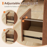 AnywaysWood 3-Drawer Mobile File Cabinet, Wooden File cabinets