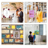 Easel Stand for Display, 6 Pack Portable Foldable Metal Easel, Easels for Signs Wedding Logos,Arts,