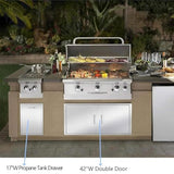 Atatod Pull-Out Trash Drawer Stainless Steel Outdoor Kitchen Trash Drawer Storage (W/handle-17x23x16)