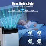 14000 BTU Portable Air Conditioner, 3-in-1 Cooling AC Unit with Cool, Dry & Fan Modes, Cools Up to 700 Sq. Ft, Sleep Mode & 2 Fan Speeds, Remote Control, Freestanding AC for Home, Black
