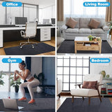 Office Chair Mat for Hardwood Floors - 55"x35" Anti-Slip Large Computer Gaming Chair Mat - Dark Grey