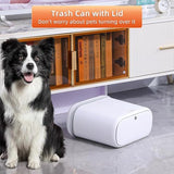 funest Bathroom Trash Can, 3.3 Gallon Slim Trash Can with Lid, Adsorption Garbage Can with Press-Top Lid