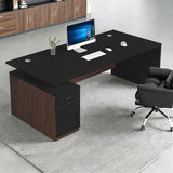 WYBFCWY Executive Office Desk with Storage Cabinet,Large Computer Desk for Home Office