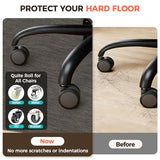 BAGAIL Office Chair Mat for Hardwood Floor, 35"x47" Heavy Duty Computer Chair Mat - Fast Flat & Smooth Glide - Dark Brown