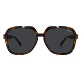 SOJOS Big Trendy Polarized Aviator Sunglasses for Women Men, 80s 90s Retro Square Aviators Sun Glasses SJ2672, Dark Tortoise/Grey