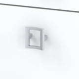 Bush Business Furniture Echo Lateral File Cabinet in Pure White with Satin Silver Handles