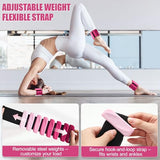 INDEPANDIA Wrist & Ankle Weights for Women and Men, 2lbs Pair Adjustable Silicone Weighted Bangles for Arm & Leg Workouts, Gradient Pink