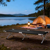 HOMSUPPLIE'S Folding Camping Cot,Outdoor Portable Camp Bed, Sleeping Cots with Carry Bag (Black)