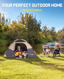 FanttikOutdoor Zeta C4 Camping Tent, 4 Person Instant Dome Tent, Easy Setup in 60s, Portable Waterproof Cabin Tent with Pre-Attached Poles & Air Vent, Ideal for Camping, Hiking, Backyard