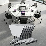 Usosidam Folding Conference Room Table with Wheels