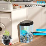 3Pack Bathroom Small Trash Can with Lid, 2.6 Gallon Touchless Automatic Garbage Can