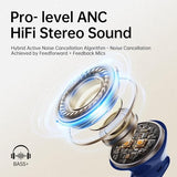 Adaptive Hybrid Active Noise Canceling 2026 Wireless Earbuds, 6 Mics ENC Clear Call Ear Buds
