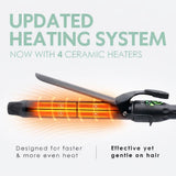 MINT REVAMP X-Long Barrel 1.25 Inch Curling Iron — Easier & Faster Styling for Long Hair | Truly Ionic Even Heat Ceramic Curling Iron 1 1/4 Inch | Professional Optimized Clamp for Smooth Salon Curls