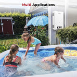 CAMPLUX 4.22 GPM Tankless Water Heater Propane, Propane Water Heater Outdoor, for Camping, Off Grid, Cabins, 110,000 BTU, BD422