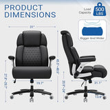 Furmax Heavy Duty Office Chair 500lbs, Big and Tall Gaming Chair with Adjustable Lumbar Support, Ergonomic High Back Computer Chair