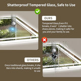 40"x60" LED Bathroom Mirror with Lights, Backlit + Front Lit, Anti-Fog