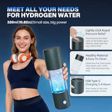 Hydrogen Water Bottle, 2 in 1 Use Hydrogen Water Bottle Generator 4000ppb with SPE/PEM Technology Water Ionizer (Gray)