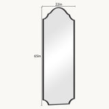 WallBeyond Arched Full Length Mirror Wall Mounted, 65"x22" Black Metal Frame Full Body Mirror for Bedroom, Living Room, Hanging or Leaning Against Wall Full Size