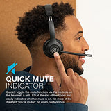 JLab Go Work Wireless Headsets with Microphone, 45+ Playtime PC Bluetooth Headset and Multipoint Connect to Laptop