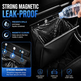 Quoriel Car Trash Can Leak-Proof, 4 Pack Black Large Capacity Auto Trash Bin