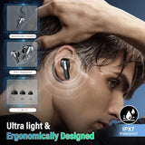 Wireless Earbuds with Touch Screen, Bluetooth 5.4 Headphones, ANC/ENC Noise Cancelling