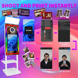 40" Magic Mirror Photo Booth Machine with Instant Printer,21.5inch Interactive