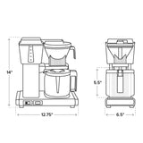 Technivorm Moccamaster 53941 KBGV Select 10-Cup Coffee Maker, Polished Silver, 40 ounce, 1.25l