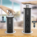 Outlet Hidden UP Socket Electrical Desktop Countertops Worktop Kitchen 1.8m Extention Cord