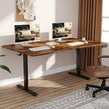 63 x 28 Inch Electric Standing Desk, Sit to Stand Up, Work Home Office Computer Table for Study, Walking Pad