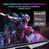 KTC 27 Inch 4K MiniLED Gaming Monitor, UHD Dual Mode White, M27P6
