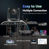 Tenveo HDMI/USB3.0/LAN(PoE) PTZ Camera AI Humanoid & Face Auto-Tracking