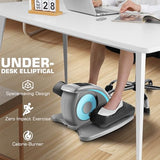 ANCHEER Under Desk Elliptical Machine, Electric Seated Pedal Exerciser, Mini Elliptical Machines for Seniors, LCD Display Monitor, Remote Control, Leg Exerciser for Home (Training Grey)