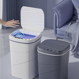 BXFIRS PP Material Household Intelligent Garbage Bin Kitchen Living Room Bedroom Sensing Trash Can(OneColor,22 * 22.5 * 33.5cm)
