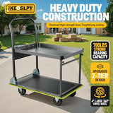 Upgraded Foldable Push Cart Dolly, 700lbs Foldable Platform Truck Dolly with Wheels
