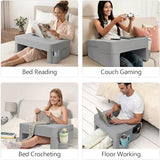 Soft Lap Desk Pillow for Laptop,Ultimate Lap Pillow with Cup Holder Pocket,Comfort Laptop Lap Desk for Bed