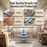 16x24 Dual Hydraulic Heat Press Machine, Commercial Shirt Press