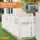 Devoko Outdoor Privacy Fence, 4 Fence Panels Privacy Screen Panels for Outside and Yard