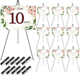 Easel Stand for Display, 10 Pack Portable Foldable Metal Easel, Easels for Signs Wedding Logos