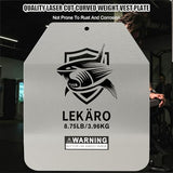 8.75 lb Curved Weighted Vest Plates for Men and Women - 1 Pair Ergonomic Contoured Steel Plates - High-Density Build for Weighted Vests, CrossFit, Hero