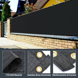 Kesfitt Chain Link Fence Privacy Screen 6x50FT, 90% Privacy Outdoor Fence Cover with Brass Grommets