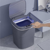 BXFIRS PP Material Household Intelligent Garbage Bin Kitchen Living Room Bedroom Sensing Trash Can(Gray,22 * 22.5 * 33.5cm)